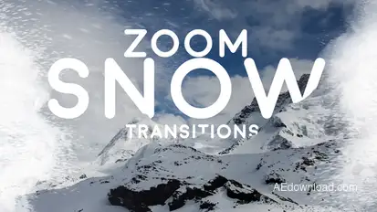Zoom Snow Transitions for After Effects Elements template preview