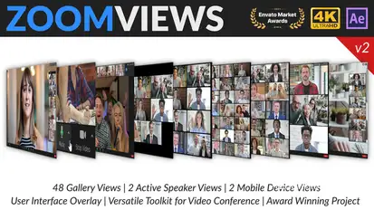 Zoom Views: Online Video Conference Toolkit Elements template preview