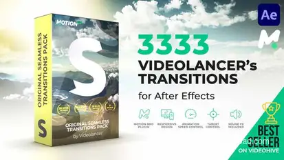 Videolancer's Transitions for After Effects Video Displays template preview