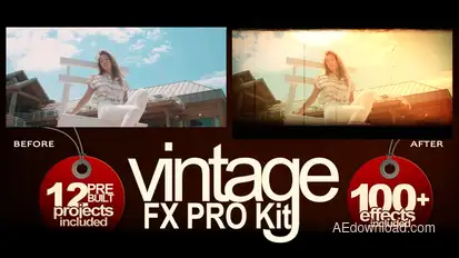 Vintage FX PRO Kit Video Displays template preview