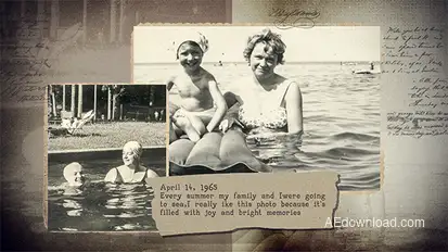 Vintage History In Photographs Video Displays template preview