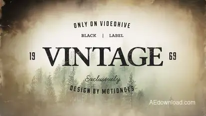 Vintage Opener 3 Video Displays template preview