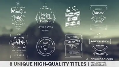 Vintage Titles Video Displays template preview