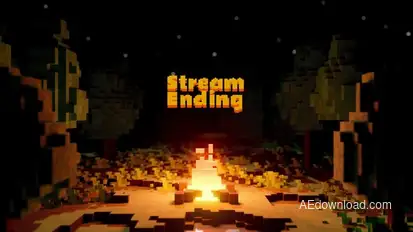 VoxelVerse Stream Logo Kit Premiere Pro template preview