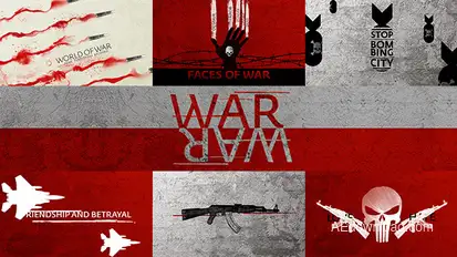 War Titles - Grunge Opener Video Displays template preview