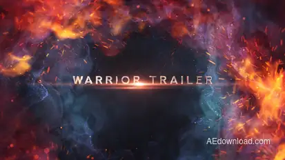 Warrior Trailer Titles Video Displays template preview