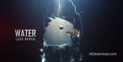 Water Logo Reveal Premiere Pro template preview