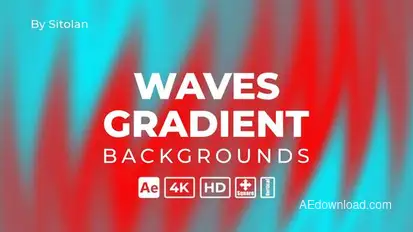Waves Gradient Backgrounds Elements template preview