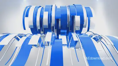 Wavy Ribbons Logo Reveal Video Displays template preview
