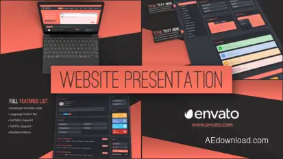 Web Site Presentation Video Displays template preview