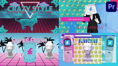 WebPunk for Premiere Pro Premiere Pro template preview