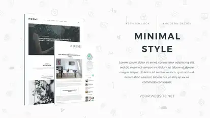 Website Minimal Promo Video Displays template preview