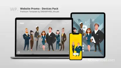 Website Promo - Devices Mock-up Pack Video Displays template preview