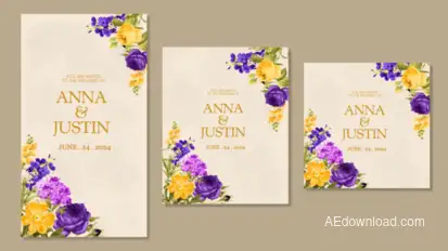 Wedding Invitation Intro 2 Mogrt Premiere Pro template preview