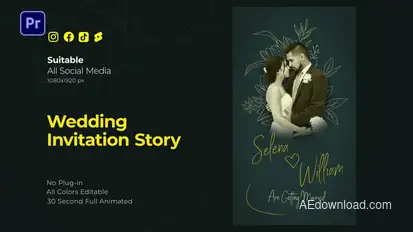 Wedding Invitation Story Premiere Pro template preview