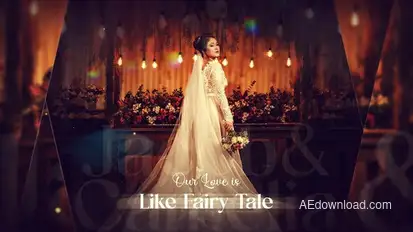 Wedding Slideshow | Beautiful Love Story | MOGRT Premiere Pro template preview