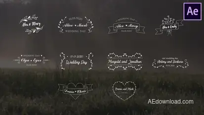 Wedding Titles | After Effects Video Displays template preview