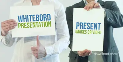 White Board Presentation Video Displays template preview