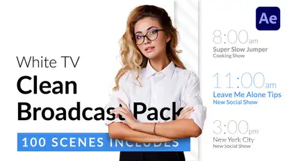 White TV - Clean Broadcast Pack Video Displays template preview