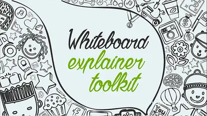 Whiteboard Explainer Toolkit Video Displays template preview