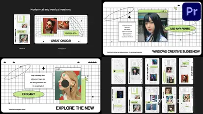 Windows Creative Slideshow for Premiere Pro Premiere Pro template preview