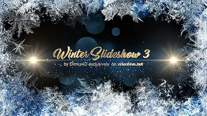 Winter Slideshow 3 Video Displays template preview