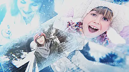 Winter Slideshow Video Displays template preview