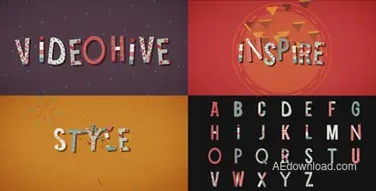 Wonder Letters Video Displays template preview