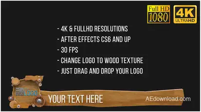 Wooden Lowerthirds (After FX) Video Displays template preview