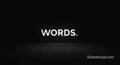 Words - Media Opener Video Displays template preview