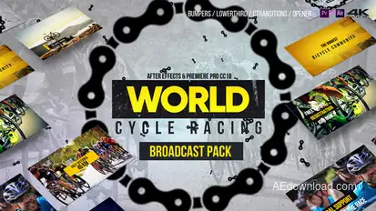 World Cycling Marathon Pack Video Displays template preview