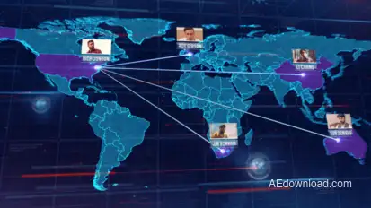 World Map Video Displays template preview