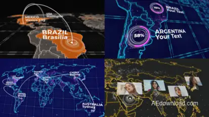 World Map Kit Video Displays template preview