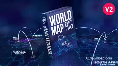 World Map Rig Video Displays template preview