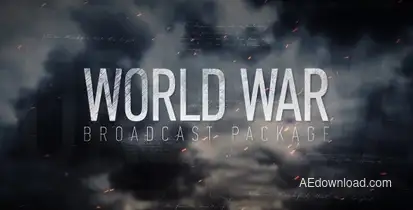 World War Broadcast Package Video Displays template preview