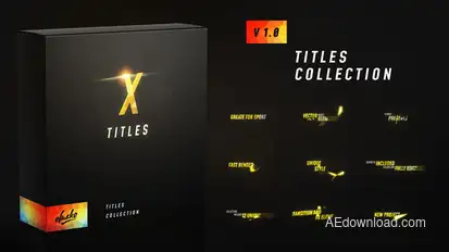 X Titles Video Displays template preview