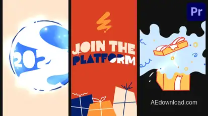 Xmas Gifts Vertical Logo for Premiere Pro Premiere Pro template preview