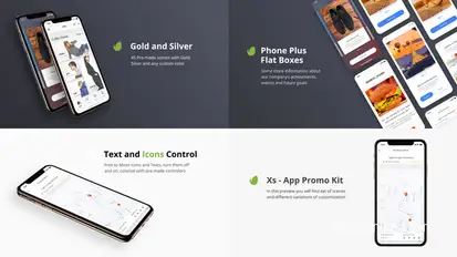 Xs - App Presentation Kit Video Displays template preview