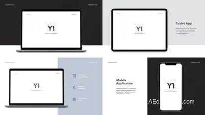 Y1 - Website Promo Video Displays template preview