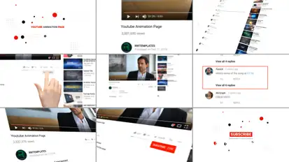 Youtube Animation Page Video Displays template preview