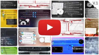YouTube End Screens Builder Video Displays template preview