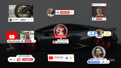 YouTube Reminders Pack | After Effects Video Displays template preview