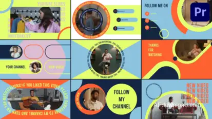Youtube Slides for Premiere Pro Premiere Pro template preview