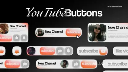 YouTube Subscribe Buttons Titles template preview