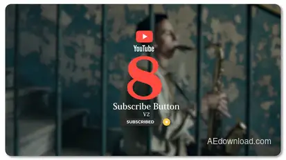 Youtube Subscribe Buttons Pack V2 Premiere Pro template preview
