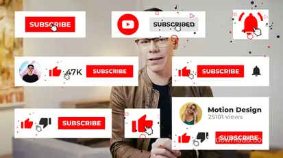YouTube Subscribe Video Displays template preview