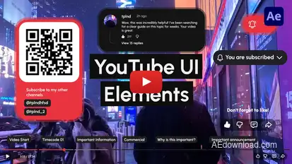 YouTube UI Elements Titles template preview