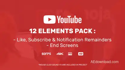 Youtuber Subscribe Reminder & End Screens Video Displays template preview