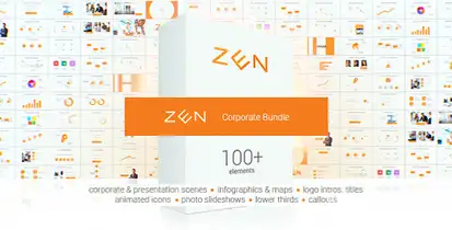 Zen Presentation Bundle Video Displays template preview