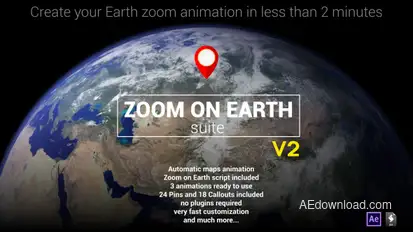 Zoom On Earth Suite Video Displays template preview